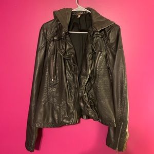 Free people faux leather jacket